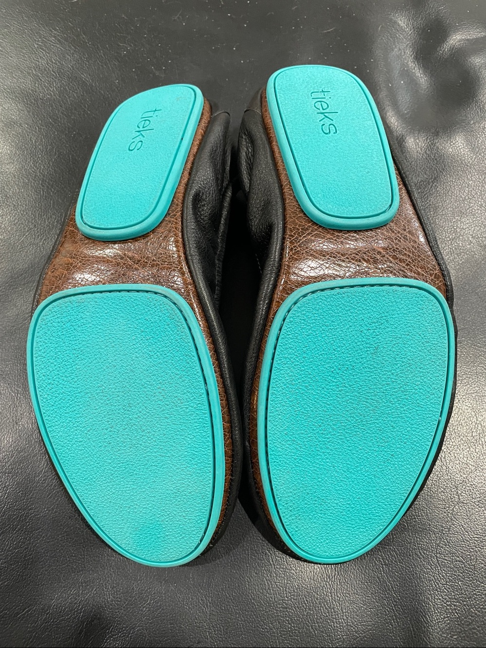 Tieks Black Leather Ballet Flats Size 9 - Picture 5 of 9